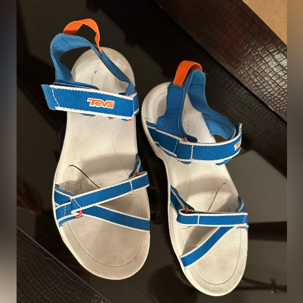 Teva Blue and Orange Women's Sandals size 6
